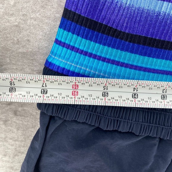 Orvis Swimsuit Womens 18L One Piece Blue Purple Shorts Tank Ribbed Modest - Picture 9 of 14